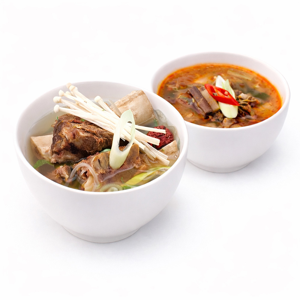 백암골 한우 소고기국밥 갈비탕 세트